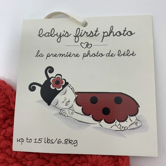 New LITTLE NEWCOMERS BABY'S FIRST Photo Photographing Ladybug Crochet Outfit - Picture 2 of 7